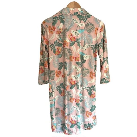 Echo Sleepwear St. Lucia Notch Collar Sleepshirt Small - Picture 4 of 5